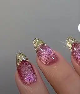 【ハンド】instagramで話題の♪きらきらガラスフレンチ♪¥6980 初回ジェルオフ無料