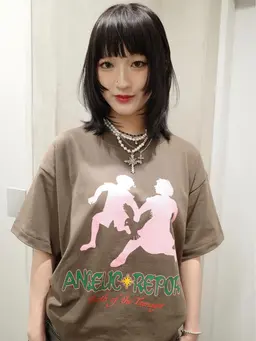 【カットモデル】似合わせ！💘ミディアムレイヤーカット+ワンカラー（ブリーチ無）