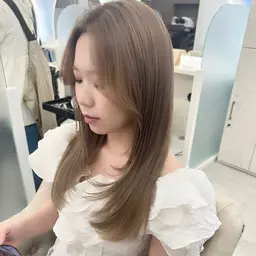 透明感カラー+補修トリートメント