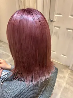 【艶髪⭐️ブリーチ縮毛矯正&髪質改善トリートメント】酸性ストレート＋カット