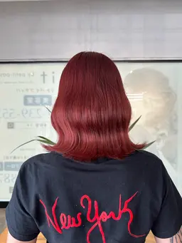 【ブリーチカラー✨️ブリーチ1回＋オンカラー🍒ブリーチで出来る暖色カラー】