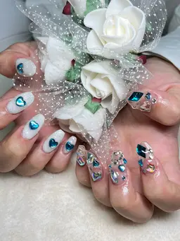 長さだし無し❤️ハードジェルネイル❤️画像持ち込み❤️チップパーツ2個まで込❤️割れてる爪は長さだしで調節します👍