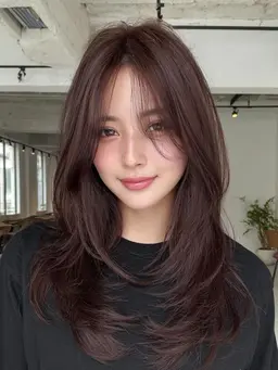 ☀️1番人気☀️カット+フルカラー+バイカルテ髪質改善トリートメント＃暖色カラー＃髪質改善＃韓国風