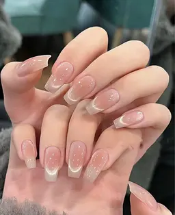 チップスカルプ💕ins 人気NO 1️⃣ワンホンネイル肌馴染みピンク➕マグネットフレンチ