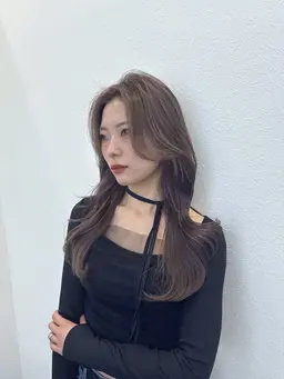 【ブリーチなし】透明感ダブルカラー＋Aujua3ステップトリートメント【ロング料金無し/新宿ダブルカラー】