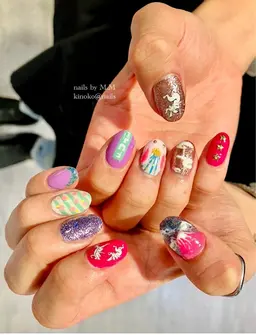 full Art  A （180min​〜​）パーツステッカーなど使った凝ったアート🎨※参考画像