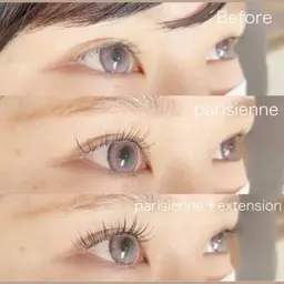 🌸パリエク➡️パリジェンヌラッシュリフト+フラットラシュト100本7600円.パリジェンヌだけでもの足りない方にお勧め