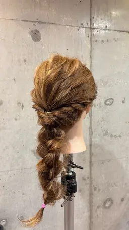編み下ろしヘアセット