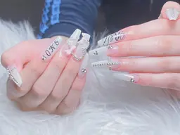 [チップ長さだし]お得なクーポン❤️(150分コース)10本持ち込みデザイン、パーツつけ放題、¥12980→¥9200