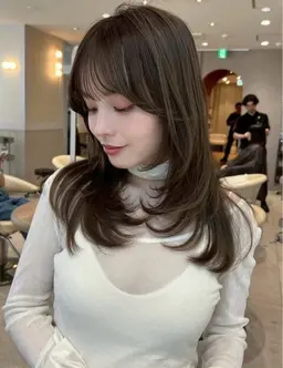 【平日限定】韓国レイヤーカット🇰🇷+コラーゲンカラー✨+ +超音波3Stepトリートメント¥10900