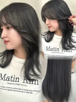 【🐈‍⬛期間限定🖤】前髪カット+ブリーチなし透け感カラー🎀+クイックトリートメント🪽