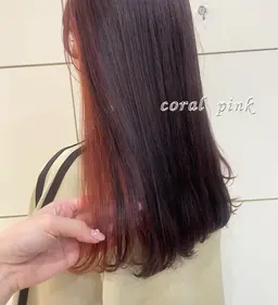 🌈 ポイントブリーチ🌈【インナーカラー+イルミナカラー】+似合わせカット