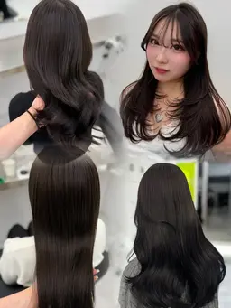 【🤍U-24限定🤍】🎀カット+透明感ワンカラー+オリジナルトリートメント+コテ巻き仕上げ🎀🤍