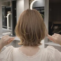 カット＋白髪ぼかしハイライト