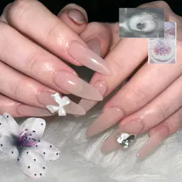 【1/30(金)迄にご来店限定❣️】長さ出し10本+ワンカラー+パーツ2個✨️