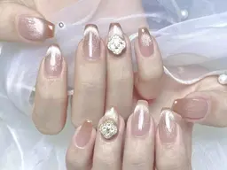 👑🐣ワンホンネイルマグネットフレンチ7980【初回ジェルオフ無料ケア込み】