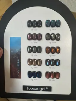 マグネットネイルワンカラ2色。簡単ア-ト2本