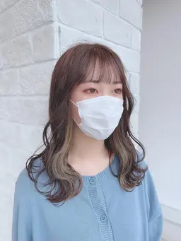 {ANGELICA一押し}イヤリングカラーケアブリーチ使用+カラー+カット10000