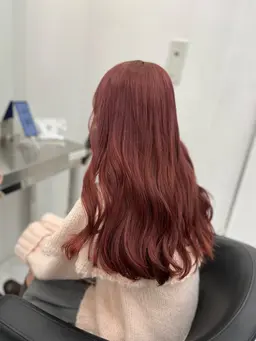 【12月限定価格❤︎】🎀ケアブリーチ込🎀ピンクカラー➕髪質改善トリートメント🫧🫧