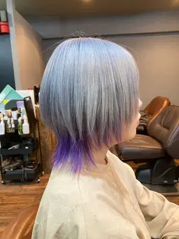 🌈ダブルカラー🌈ケアブリーチ＋カラー＋TOKIOTr＋炭酸泉（インナーorデザインカラー追加１色につき＋¥1100）