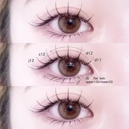 【 上まつ毛エクステ𝟭𝟬𝟬本 】フラットラッシュ ✦