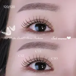 【ミニモ限定🩵選べるセットメニュー】まつ毛パーマもしくはまつ毛エクステ100本✖️ブロウファッション