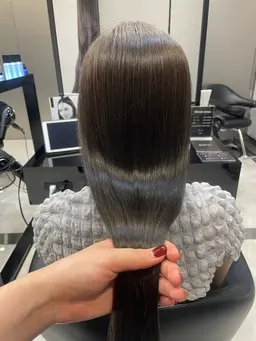 艶感カラー&内部補修トリートメント&プチヘッドスパ