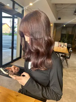 韓国人風透明感カラー＋バイカルテトリートメント(ロング料金別途)