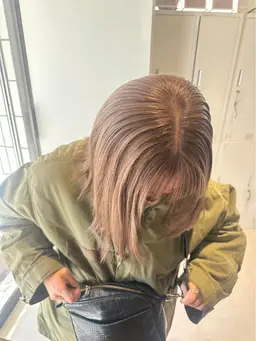 [🌺ハイトーンしたい方おすすめ🌺]ケアブリーチ＋カラー＋プチトリートメント(超音波アイロン付き)