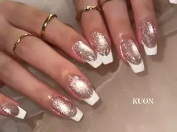 口コミ書いて下さる方特別価格🉐美爪バーチャルフレンチ💅自爪に一層ベージュを塗布してからフレンチ🧁【オフ込み】