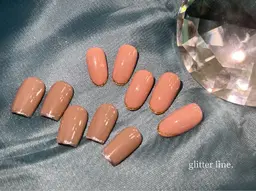 オフなし☆【新生活応援クーポン☆】シンプルワンカラー先端ラメライン