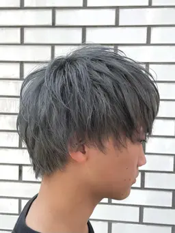 【メンズ限定】メンズカット＋ブリーチカラーorブリーチなしダブルカラー＋トリートメント＋眉カット＋ヘアセット
