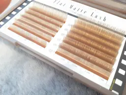 カラー✨フラットラッシュ80本(ブラウンorライトブラウン)コーティング付