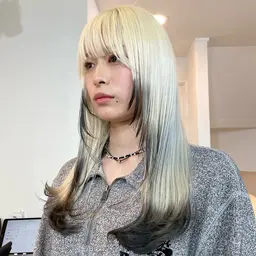 ＂デザインカラー🫧＂ カット&ケアブリーチ&デザインカラー+トリートメント／アンブレラ/ハイトーン【渋谷/原宿駅】