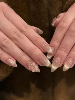 チップ長さだし10本マグネットワンカラー/マグネットフレンチ/マグネットグラデーション🍒