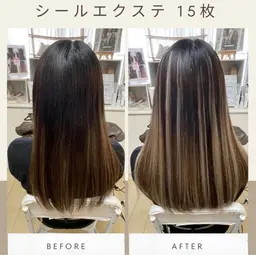 〖新規キャンペーン価格〗高品質の人毛100%シールエクステ 1枚300円(ハイライト・インナー)