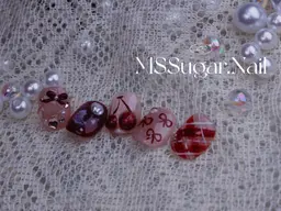 毎年人気♪冬のラブデザインネイル★.*。¥8980