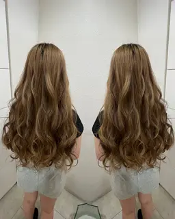 高級人毛100%シールエクステ80枚＋ワンカラー＋カット