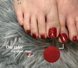 【foot】初回ワンカラー🫧ラメ，パウダー類も2度塗りまでは同価格です🎀