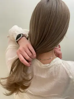 【ブリーチはしたくない】でも透明感はだしたい！！カラーでできる最高の透明感Wカラー＋カット＋トリートメント