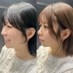 ナチュラルカラー＋顔まわりカット🧸💕アプリ予約限定