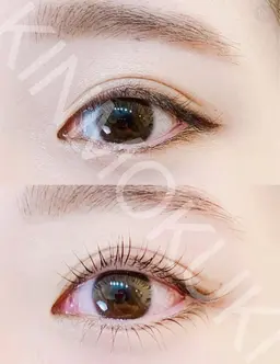 【ラッシュリフトまつ毛パーマ】持続力最強♪栄養たっぷりツルツル美しいカール／安心な高品質国産商材使用/低ダメージ