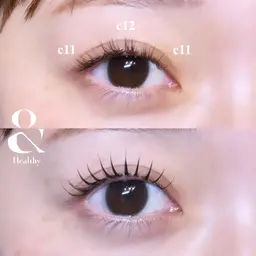 &healthy エクステ120本+パーマ(Wケア付)