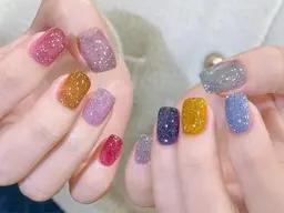 【insta話題のenoi flash】自爪ラメグラカラフル🩷10色までenoi diamond flash使用