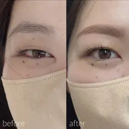 眉スタイリング+カラー(ワックス脱毛)