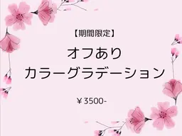 【期間限定】オフあり　カラーグラデーション　¥3500
