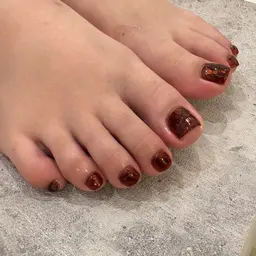 《オフなし》フットネイル ワンカラーorラメグラ