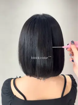 【🖤当日予約OK🖤】 就活やインターンに向けて黒染めを使わない暗髪カラー➕スチーム付き1step トリートメント