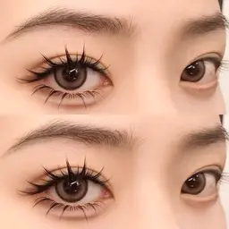 ★大人気漫画ワンホン 束感ボリュームラッシュ濃密800本上+下50本までセット【最新LEDエクステ追加+ 1200円】