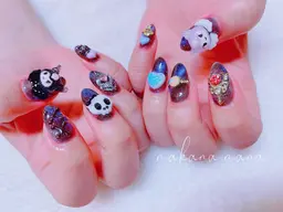 ♡有料パーツ20個/ラインストーンお時間内付け放題/ベタ塗りorラメグラorマグネットorフラッシュ2色